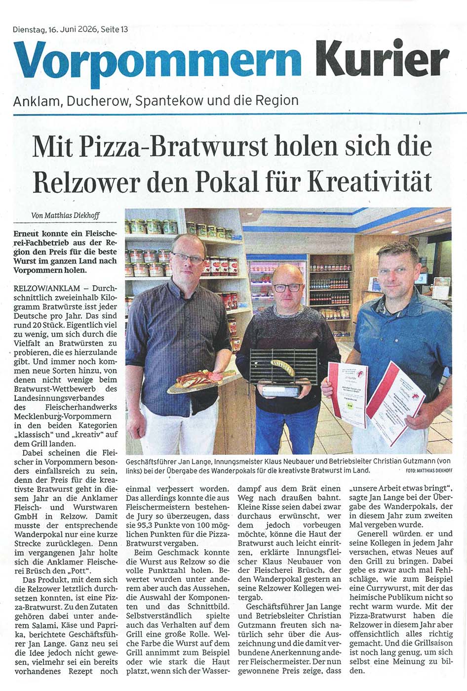 Bild Zeitungsartikel
